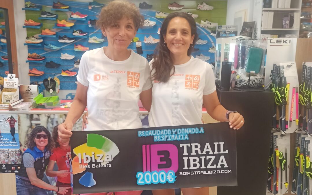 3 Días Trail Ibiza hace entrega de un cheque de 2.000€ a la Fundación Respiralia
